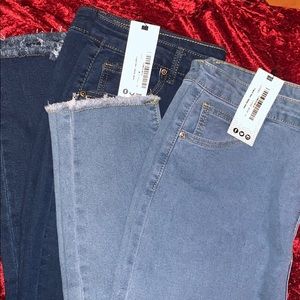 Frayed Hem Skinny Jeans